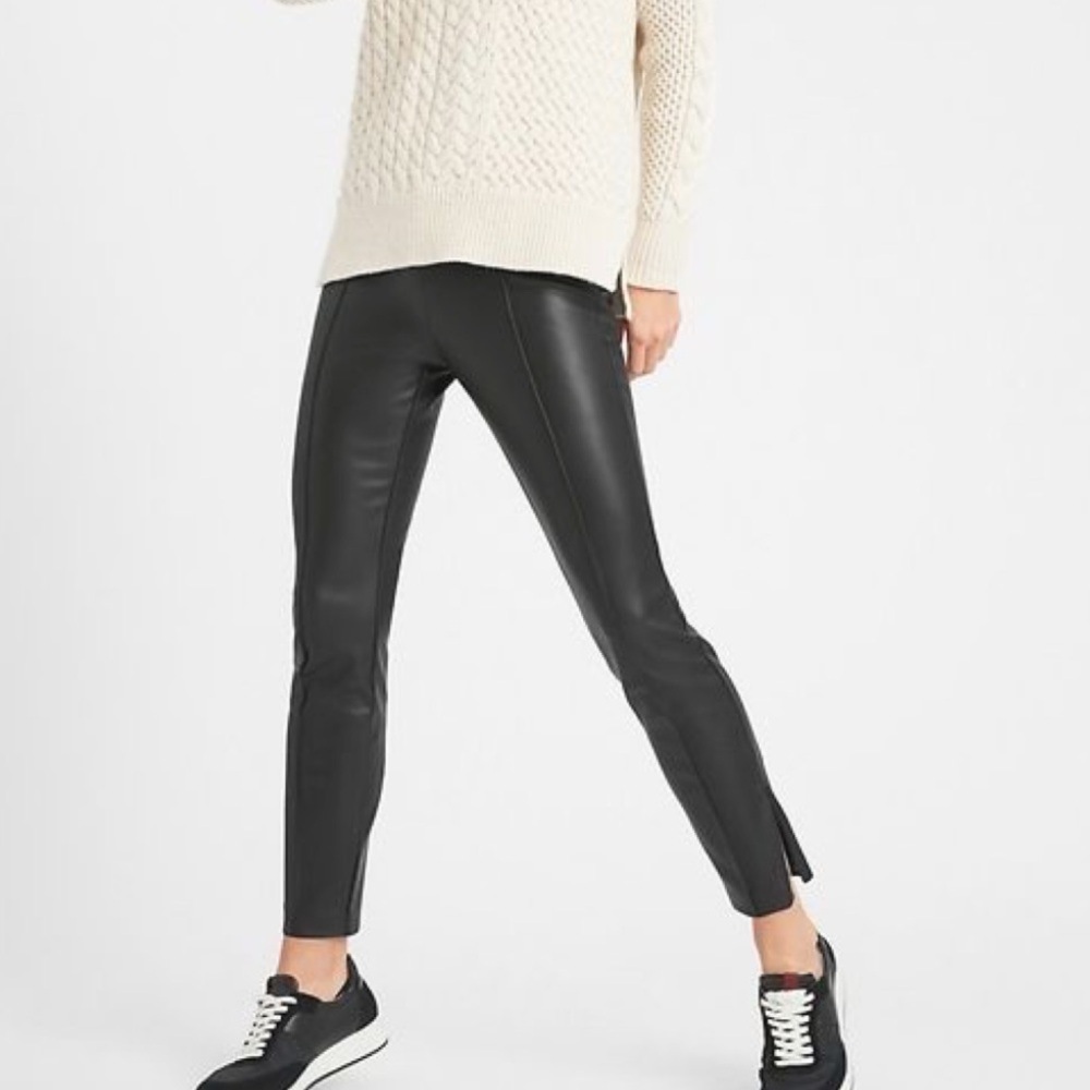 Banana Republic High-Rise Vegan Leather Leggings